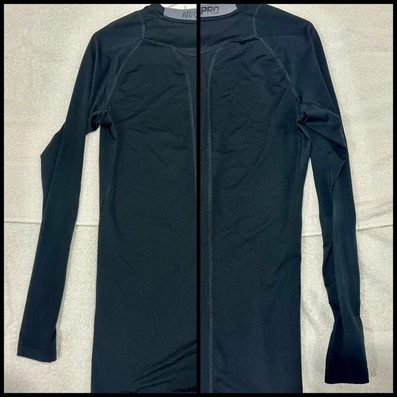 Nike DriFt 🏏🥅⛳️💯✅Long Sleeve Compression Shirt Large Black One Owner 👌🏼☀️🌟 - Picture 9 of 16